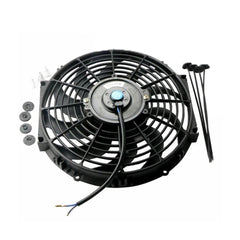 MOSTPLUS 12 Inch Black Universal Electric Radiator Slim Fan Push/Pull 12V + Mounting Kit
