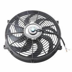 MOSTPLUS 14 Inch Black Universal Electric Radiator Slim Fan Push/Pull 12V + Mounting Kit (Set of 2)