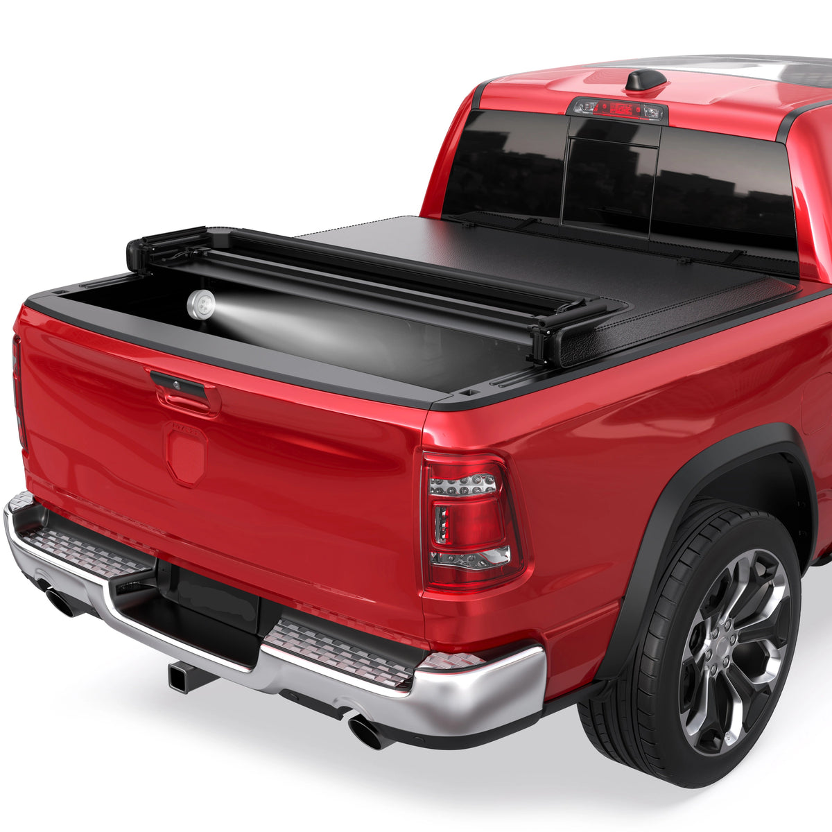 MOSTPLUS 6.4FT Soft 4-Fold Tonneau Cover For 2002-2025 Dodge Ram 1500 (Inclu. Classic & New Body) / 2003-2025 Dodge Ram 2500 3500 Truck Bed (w/o RamBox)
