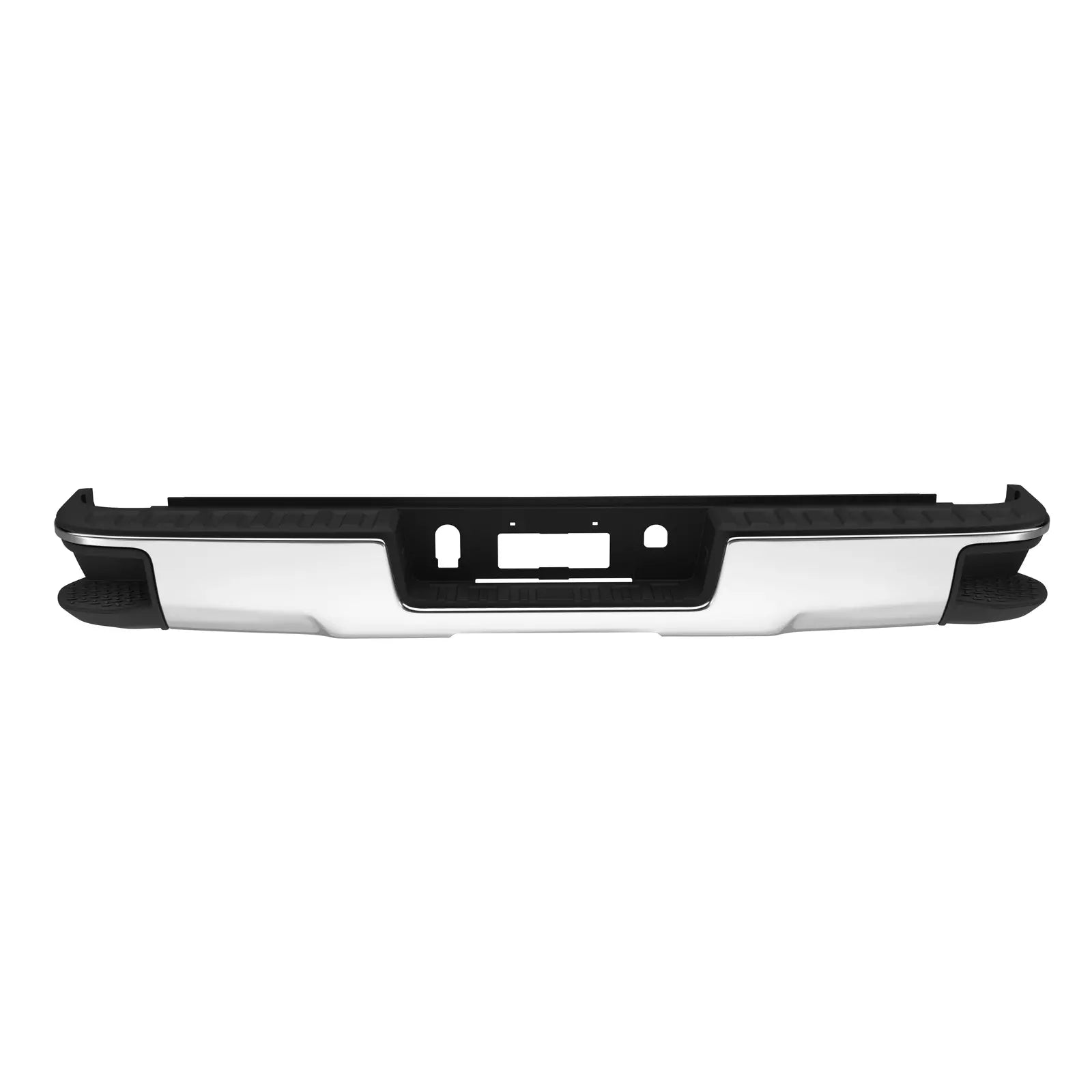 MOSTPLUS Chrome Steel Rear Bumper For 2014-2018 Chevy Silverado GMC Sierra 1500 w/o Sensor Holes w/ Corner Steps