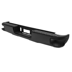 MOSTPLUS Black Rear Bumper Assembly For 2014-2018 Chevy Silverado GMC Sierra 1500 No Park Assist Sensor Holes Complete Back Step Bumpers