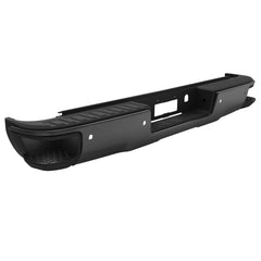 MOSTPLUS Black Separated Rear Bumper Assembly For 2014-2018 Chevy Silverado GMC Sierra 1500 W/Parking Sensor Holes Complete Back Step Bumpers