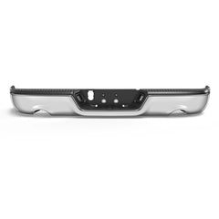 MOSTPLUS Chrome Separated Rear Bumper Assembly For 2009-2018 Dodge Ram 1500/2010-2012 Ram 2500 3500 No Parking Sensor Holes W/Dual Exhaust Complete Back Step Bumpers