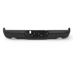MOSTPLUS Black Separated Rear Bumper Assembly For 2009-2018 Dodge Ram 1500/2010-2012 Ram 2500 3500 No Parking Sensor Holes w/Dual Exhaust Complete Back Step Bumpers