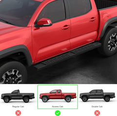 MOSTPLUS 6 Inches Running Boards For 2005-2023 Toyota Tacoma Extended/Access Cab Pair Aluminum Alloy Nerf Bar Side Steps