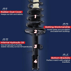 MOSTPLUS Complete Shock Strut Coil Spring Assemblies 172115 172114 171373L 171373R For 2003-2008 Toyota Corolla 1.8L