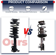 MOSTPLUS Pair Front Complete Shocks Struts Coil Spring Assemblies 472598 472597 For 2009-2013 Toyota Corolla 1.8L 4-Door