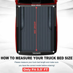 MOSTPLUS 5.5FT 3-Fold Soft Tonneau Cover For 2015-2025 Ford F150 Styleside Truck Bed