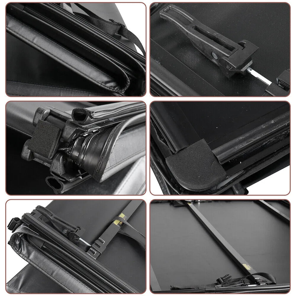 MOSTPLUS 5.5FT Quad-Fold Soft Tonneau Cover For 2009-2014 Ford F150 with Styleside Truck Bed