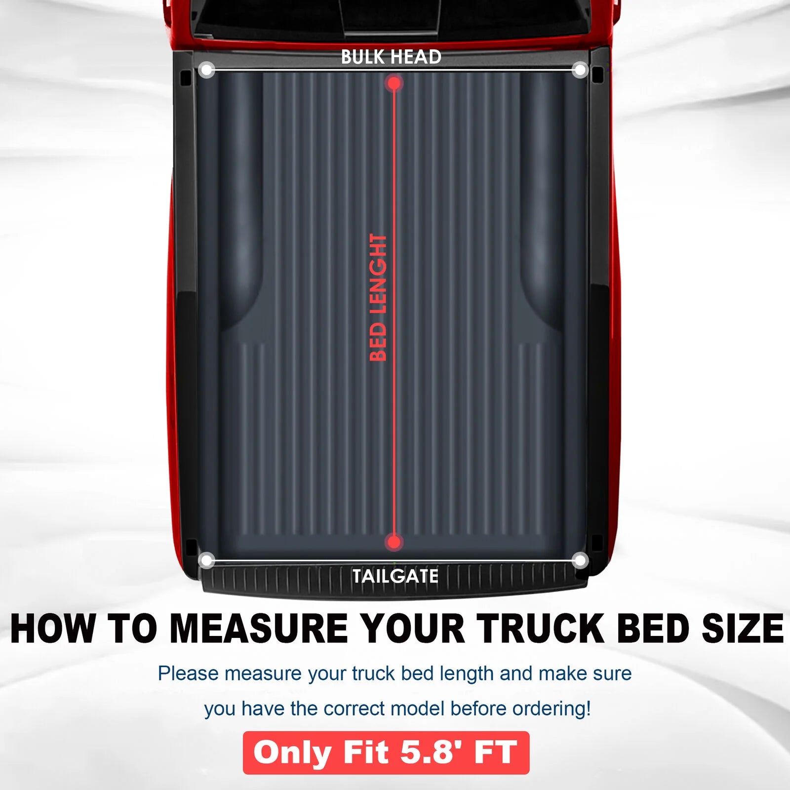 MOSTPLUS 5.7FT 4-Fold Soft Tonneau Cover For 2009-2025 Dodge Ram 1500 (Inclu. Classic & New Body) Truck Bed (w/o RamBox)
