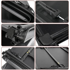 MOSTPLUS 5.5FT Quad-Fold Soft Tonneau Cover For 2014-2024 Toyota Tundra Truck Bed (w/o the Deck Rail System)