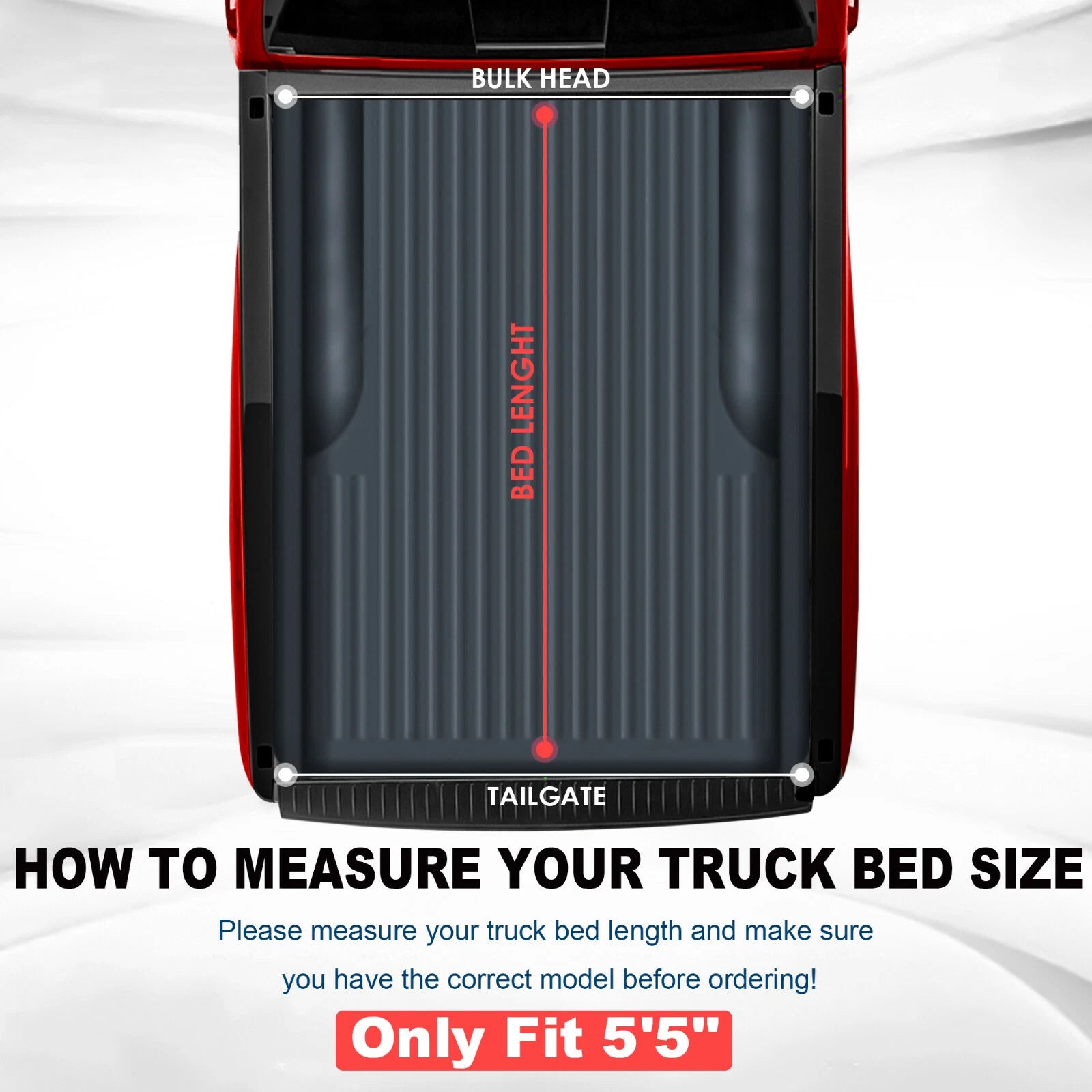 MOSTPLUS 5.5FT Soft Roll Up Tonneau Cover For 2009-2025 Ford F150 F-150 Truck Bed