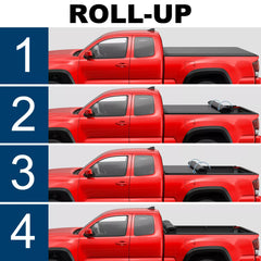 MOSTPLUS 6.5FT Soft Roll-Up Tonneau Cover For 2009-2025 Ford F150 Truck Bed