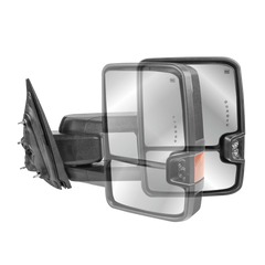 MOSTPLUS Black Power Fold Tow Mirrors For 2014-2018 Chevy Silverado GMC Sierra 1500 2500HD 3500HD with Turn Light, Clearance Lamp, Running Lights