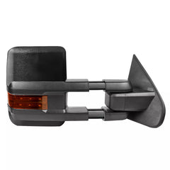 MOSTPLUS Black Power Fold Tow Mirrors For 2014-2018 Chevy Silverado GMC Sierra 1500 2500HD 3500HD with Turn Light, Clearance Lamp, Running Lights