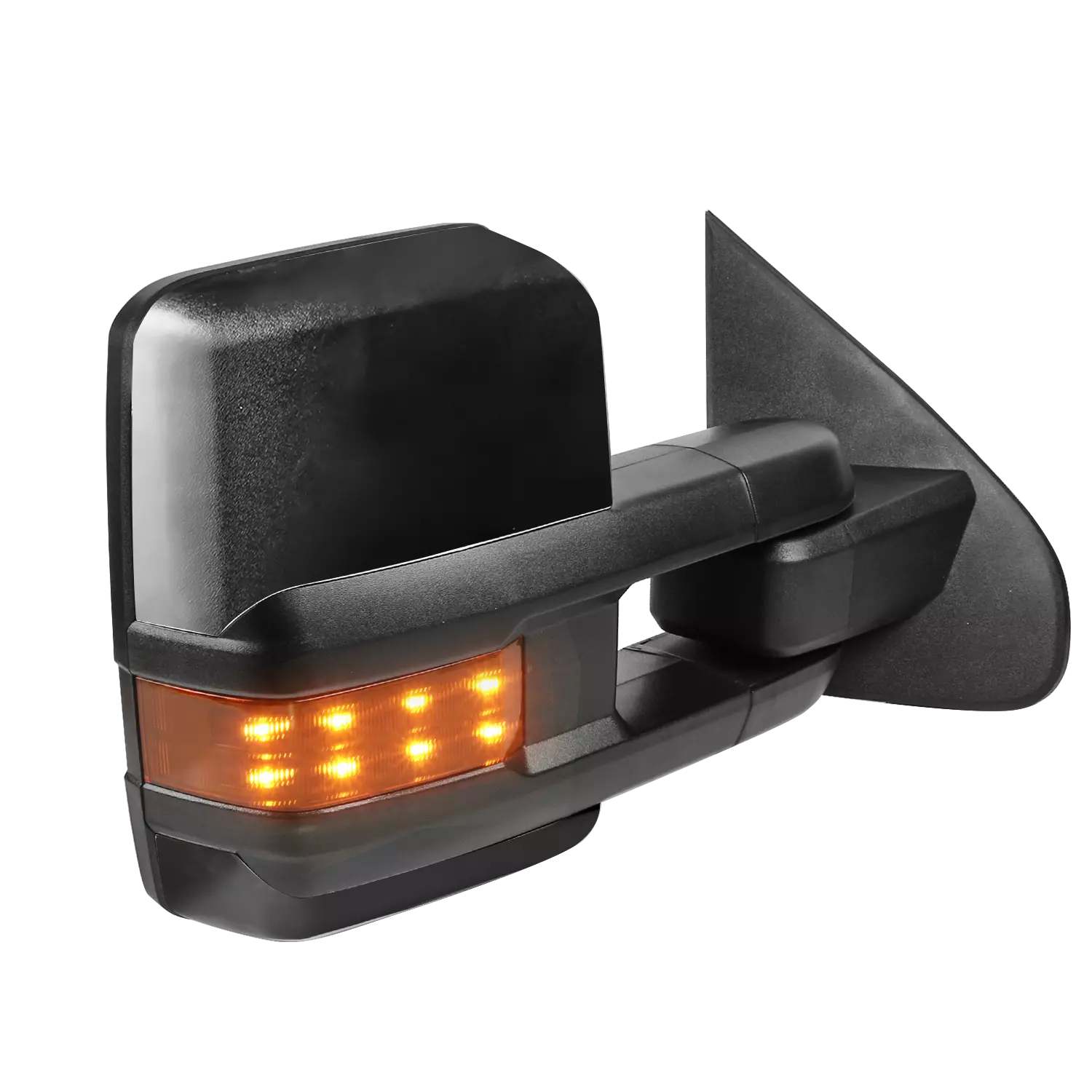 MOSTPLUS Black Power Fold Tow Mirrors For 2014-2018 Chevy Silverado GMC Sierra 1500 2500HD 3500HD with Turn Light, Clearance Lamp, Running Lights