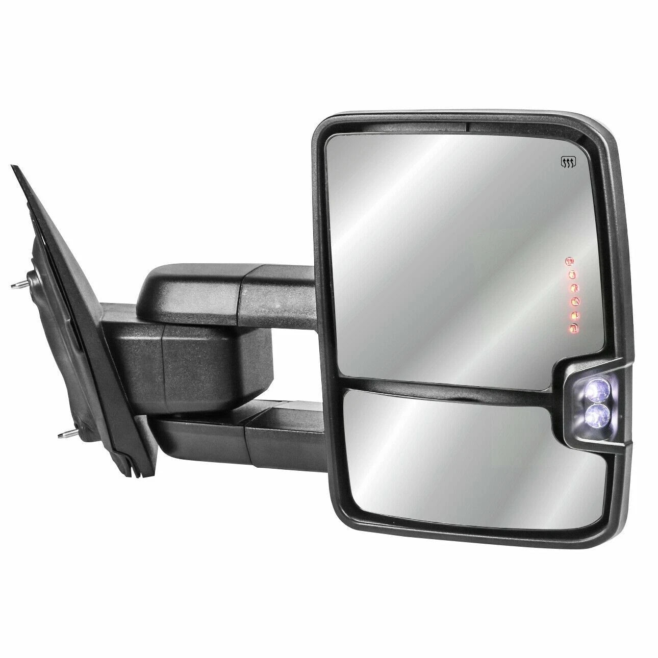 MOSTPLUS Black Power Fold Tow Mirrors For 2014-2018 Chevy Silverado GMC Sierra 1500 2500HD 3500HD with Turn Light, Clearance Lamp, Running Lights