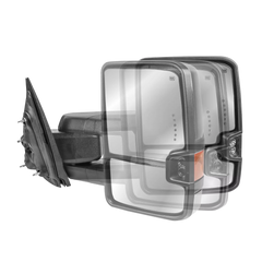 MOSTPLUS Chrome Power Fold Tow Mirrors For 2014-2018 Chevy Silverado GMC Sierra 1500 2500HD 3500HD with Turn Light, Clearance Lamp, Running Lights