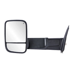 MOSTPLUS Black Power Heated Tow Mirrors For 2002-2008 Ram 1500 2003-2009 Ram 2500 w/ White Running Light (Set of 2)