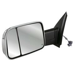 MOSTPLUS Chrome Power Heated Towing Mirrors For 2002-2008 Dodge Ram 1500/2500/3500 w/ Turn Signal (Set of 2)