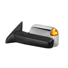 MOSTPLUS Chrome Mirrors For 2009-2018 Ram 1500, 2010-2018 Ram 2500/3500 w/Power Heating & Turn Light & Puddle Lights & Temp Sensor (Set of 2)