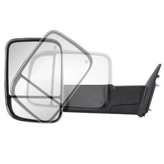 MOSTPLUS Chrome Mirrors For 2009-2018 Ram 1500, 2010-2018 Ram 2500/3500 w/Power Heating & Turn Light & Puddle Lights & Daytime Running Light (Set of 2)