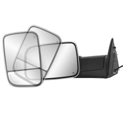 MOSTPLUS Chrome Mirrors For 2009-2018 Ram 1500, 2010-2018 Ram 2500/3500 w/Power Heating & Turn Light & Puddle Lights & Temp Sensor (Set of 2)