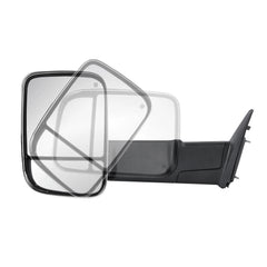 MOSTPLUS Chrome Mirrors For 2009-2018 Ram 1500, 2010-2018 Ram 2500/3500 w/Power Heating & Turn Light & Puddle Lights & Daytime Running Light (Set of 2)