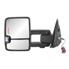 MOSTPLUS Black Mirrors For 2009-2018 Ram 1500, 2010-2018 Ram 2500/3500 w/Power Heating & Turn Light & Puddle Lights & Temp Sensor (Set of 2)