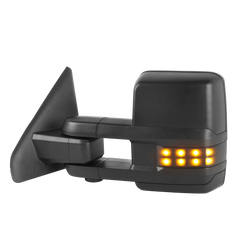 MOSTPLUS Black Mirrors For 2009-2018 Ram 1500, 2010-2018 Ram 2500/3500 w/Power Heating & Turn Light & Puddle Lights & Temp Sensor (Set of 2)