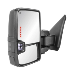 Black Power Heated Tow Mirror For 2009-2018 Dodge Ram 1500 w/Sequential Turn Signal (Set of 2)