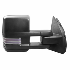 MOSTPLUS Black Power Heated Tow Mirrors For 1999-2016 Ford F-250 F350 F450 F550 Super Duty w/Sequential Turn Light (Set of 2)