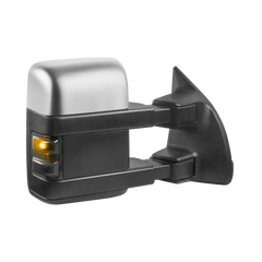 MOSTPLUS Chrome Power Heated Tow Mirror For 1999-2007 Ford F250 F350 F450 F550 Super Duty w/Smoke Turn Light (Set of 2)