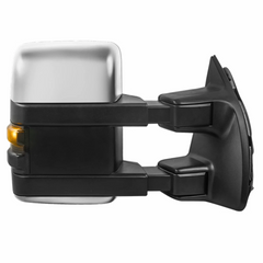 MOSTPLUS Chrome Power Heated Towing Mirror For 2008-2016 Ford F250 F350 F450 F550 Super Duty w/Turn Light (Set of 2)