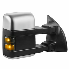 MOSTPLUS Chrome Power Heated Towing Mirror For 2008-2016 Ford F250 F350 F450 F550 Super Duty w/Turn Light (Set of 2)