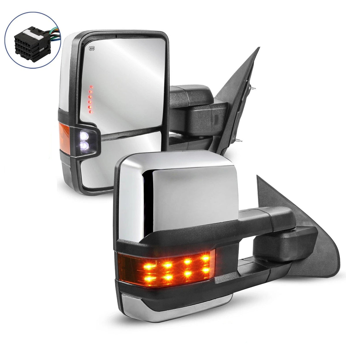 mostplus Power Fold Tow Mirror for 2014-2018 Chevy Silverado GMC Sierra 1500