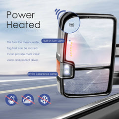 mostplus Power Fold Tow Mirror for 2014-2018 Chevy Silverado GMC Sierra 1500