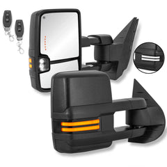 MOSTPLUS Power Folding Tow Mirrors For 2007-2013 Suburban Yukon