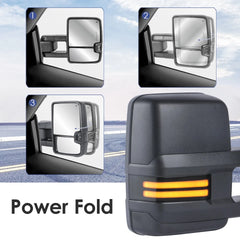 MOSTPLUS Switchback Power Fold Tow Mirrors For 2014-2018 Silverado Sierra 1500