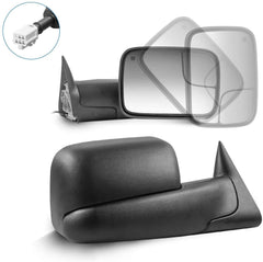 MOSTPLUS Left Driver Side Mirror For 1998-2002 Dodge Ram 1500/2500/3500 w/Power Heating Black