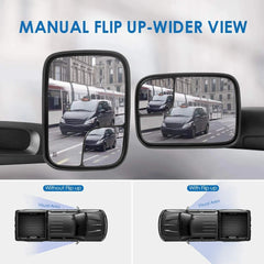 MOSTPLUS Power Heated Tow Mirrors For 2002-2008 Ram 1500 2003-2009 Ram 2500/3500