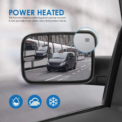 MOSTPLUS Power Heated Tow Mirrors For 2002-2008 Ram 1500 2003-2009 Ram 2500/3500